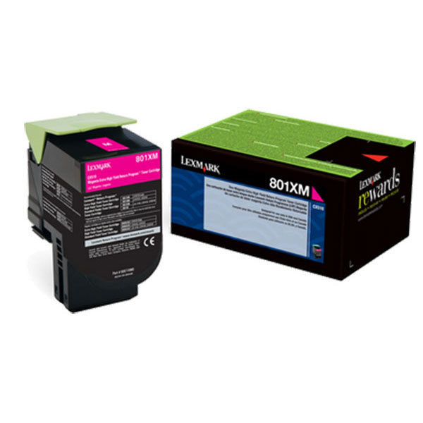 Lexmark Lexmark Extra High Yield Magenta Return Program Toner, TAA Compliant, Yield: 4000 Pages 80C0XMG